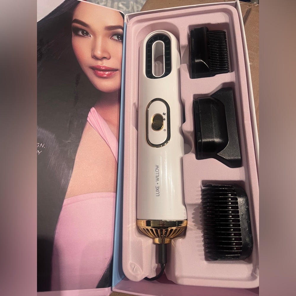 Women's Hot Air Brush - White & Gold